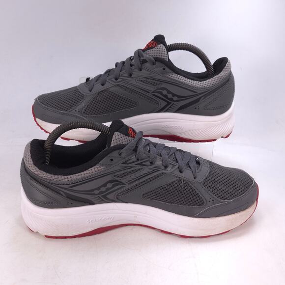 Saucony Cohesion 14 Trail Running Shoe Mens Size 8 S20628-2 Gray Red - Picture 5 of 9